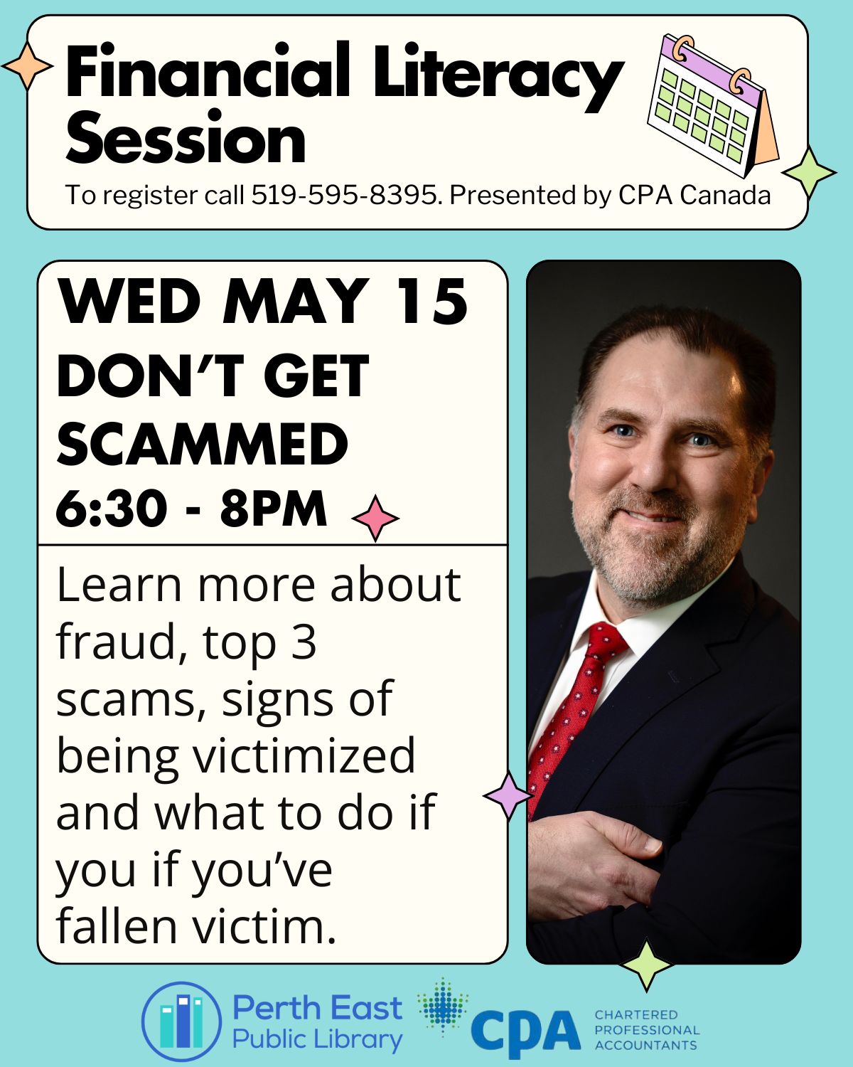 Don't Get Scammed - Wednesday May 15th 6:30-8pm