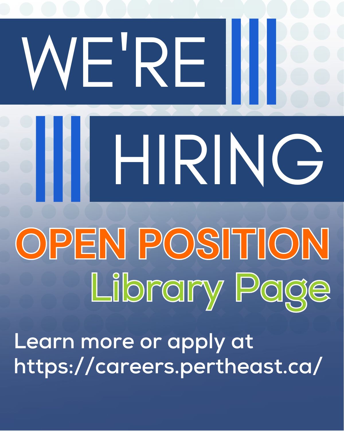 We're Hiring! Open Position: Library Page