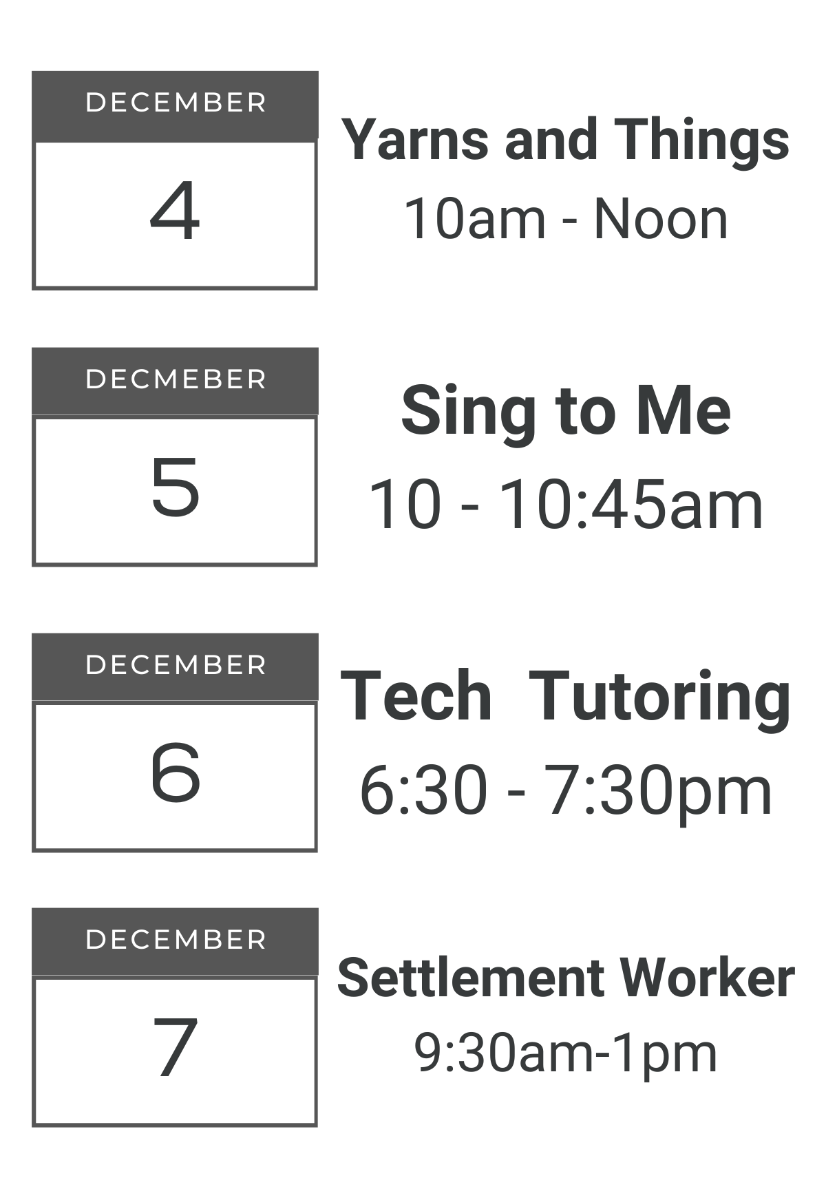 Upcoming Programs